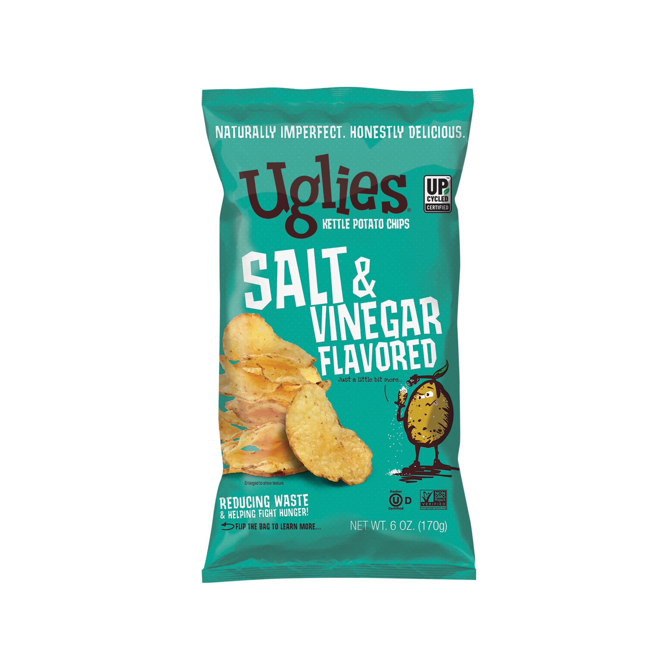 Uglies Salt & Vinegar Potato Chips, NonGMO, KosherDairy Kettle Chips