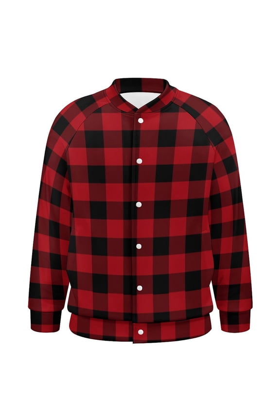Ugliest Country Christmas Cottage Primitive Lumberjack Buffalo Plaid Baseball Jersey Fashion Ribbed Sleeve Man Women's Jacket Motion Tops XXS-6XL