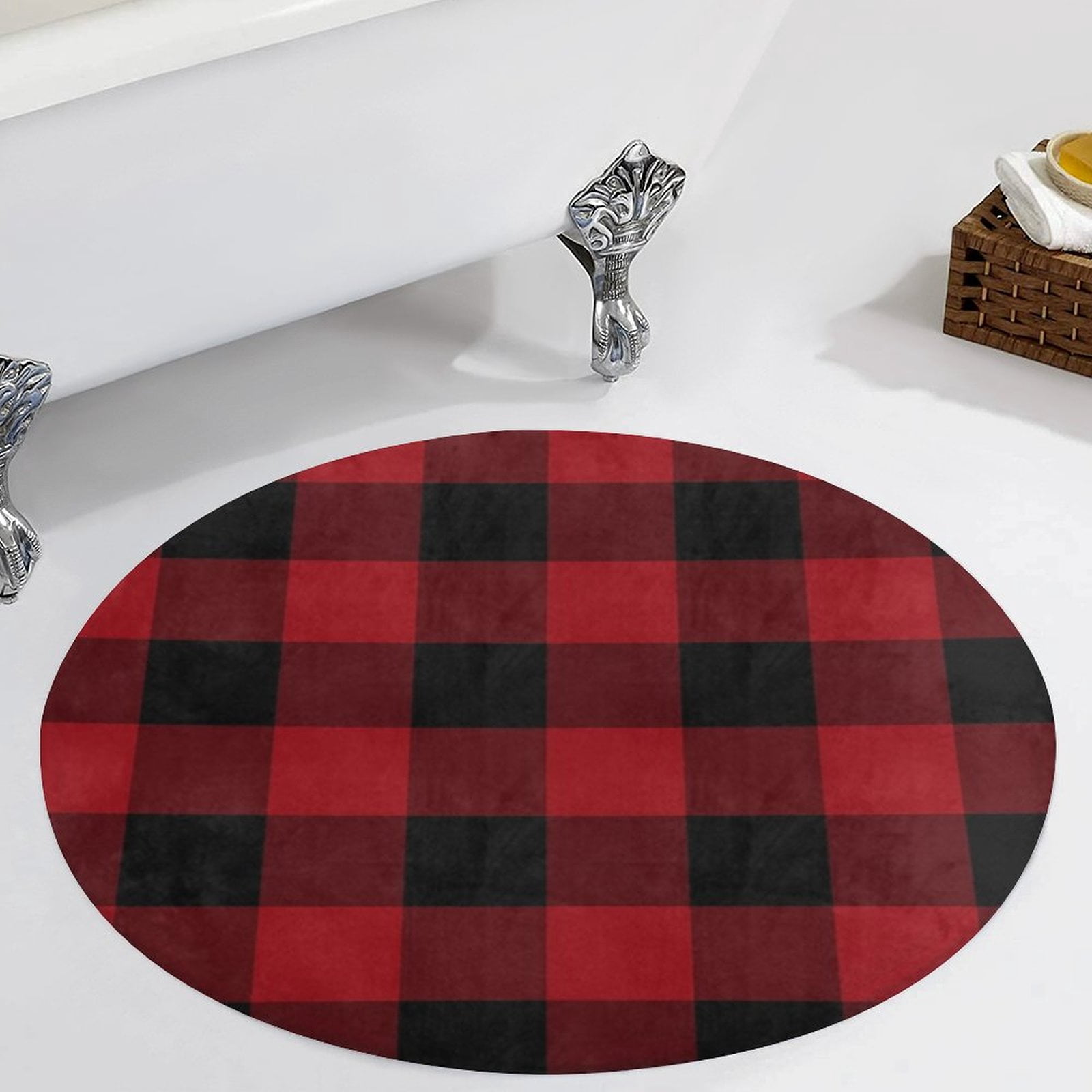 Ugliest Rug Ugliest Country Christmas Cottage Primitive Lumberjack Buffalo Plaid ...