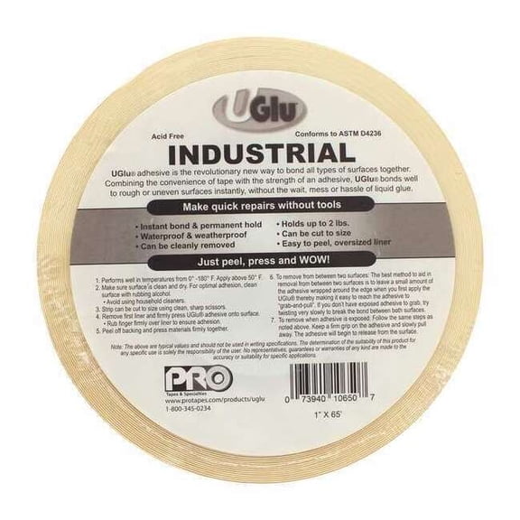 Uglu Film Tape, Amber, 21-5/8 yd L, 1 in W 349UGLU1065