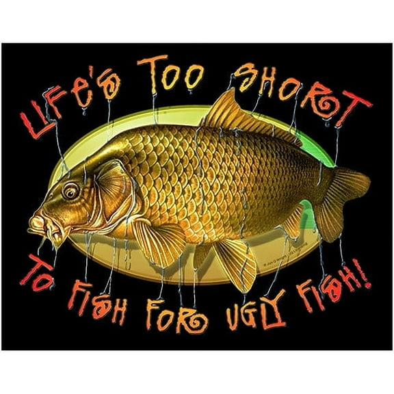 Ugly Carp Novelty Sign | Indoor/Outdoor | Funny Home Décor for Garages, Living Rooms, Bedroom, Offices | SignMission personalized gift Wall Plaque Decoration