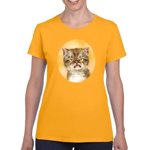 Ugly Cat T-Shirt Women -Kayomi Harai Designs, Female x-Large