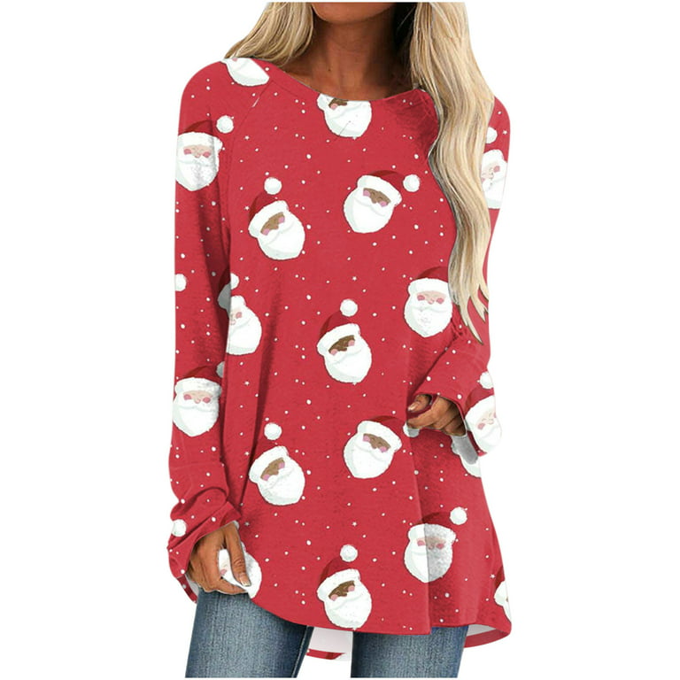 Ugly Christams Sweatshirt Long Sleeve T Shirts Cute Reindeer
