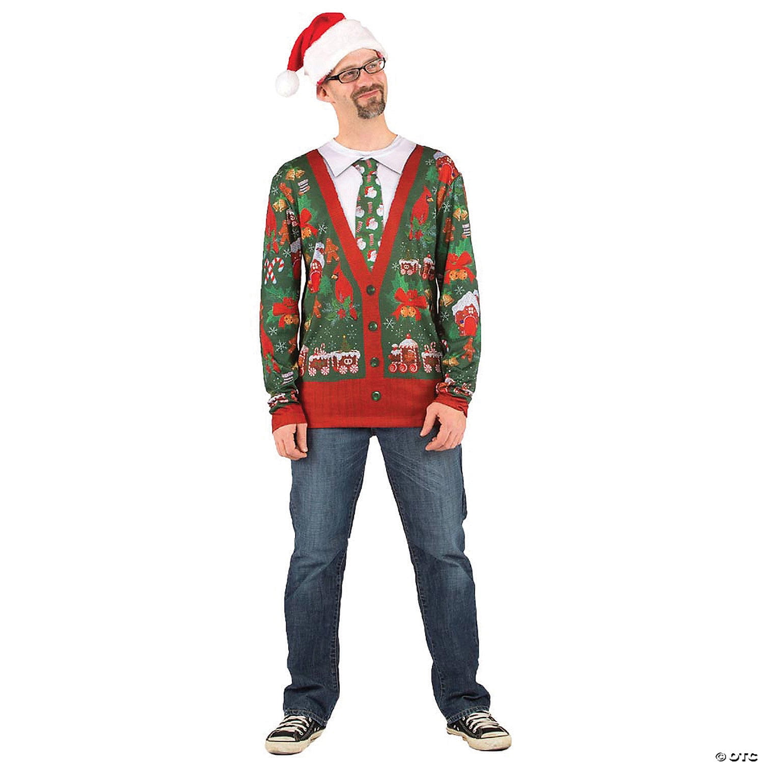 Holiday Ugly Christmas Adult Cardigan Shirt