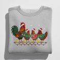 thumbnail image 1 of Ugly Christmas Chicken Sweater Embroidered Sweatshirt, Funny Farm Family Pullover, Rooster Hen Chicks Xmas Gift, Chicken Mom Dad, 1 of 4