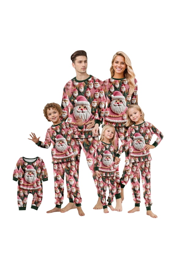Ugly Christmas Family Matching Pajama Sets - Red Family Xmas PJS Matching Sweater Perfect for Family Photos & Holiday Celebrations