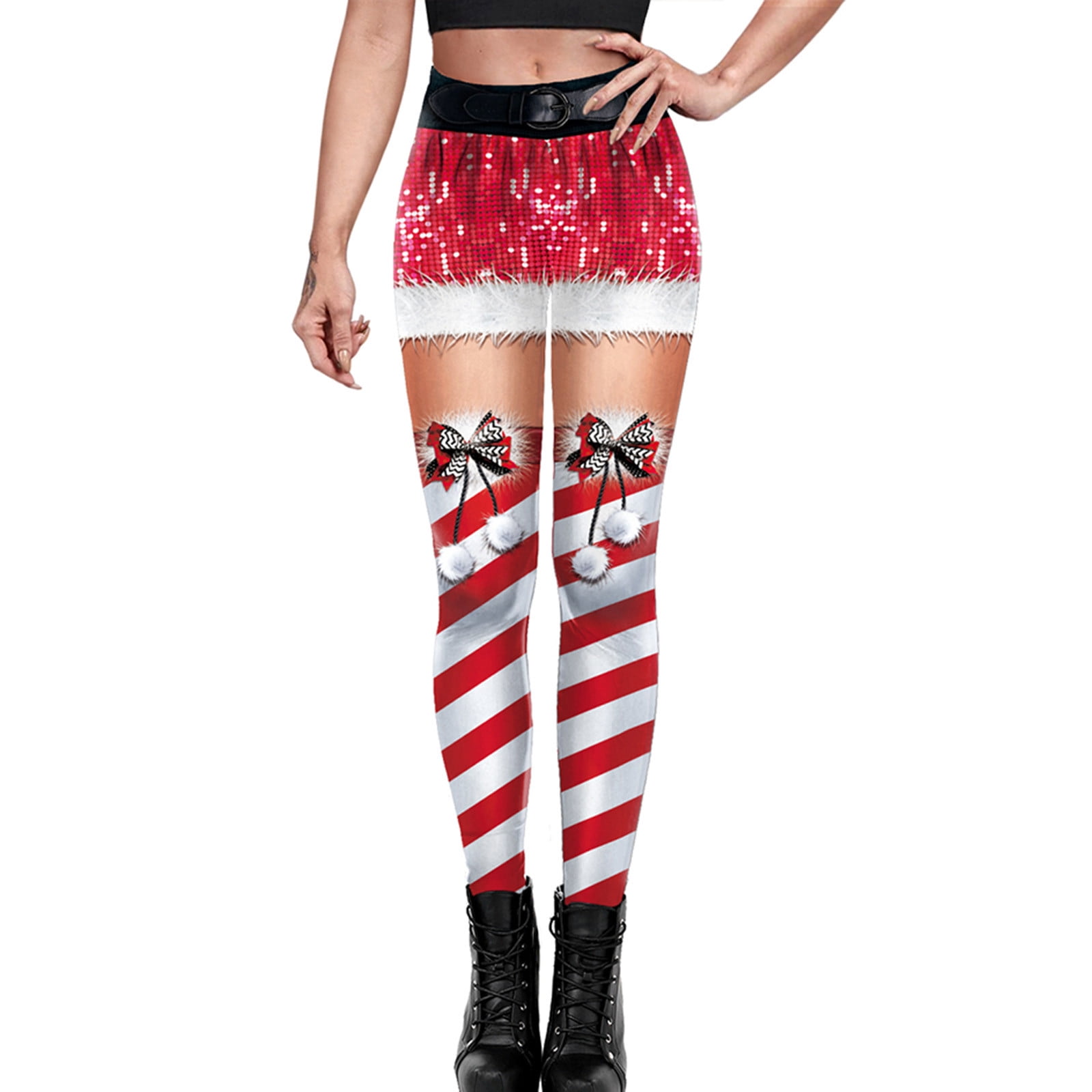 Womens Funny Christmas Print Leggings main image 1