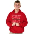 thumbnail image 1 of Ugly Christmas Lights Lets Get Lit Hoodie Sweatshirt Women Men Brisco Brands X, 1 of 5