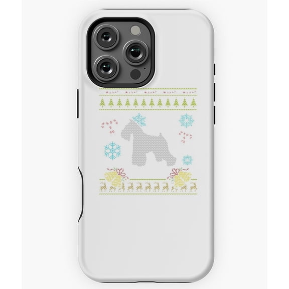 Ugly Christmas Miniature Schnauzer Phone Case for iPhone 16 15 14 13 12 11 Pro Max