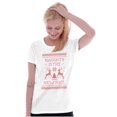 thumbnail image 1 of Ugly Christmas Naughty is New Nice Womens Slim Fit Graphic Tee Brisco Brands S, 1 of 5