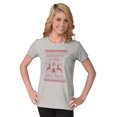thumbnail image 1 of Ugly Christmas Naughty is New Nice Womens Slim Fit Graphic Tee Brisco Brands S, 1 of 5