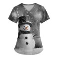 Ugly Christmas Nurse Uniforms for Women Xmas Snowflake Print Medical