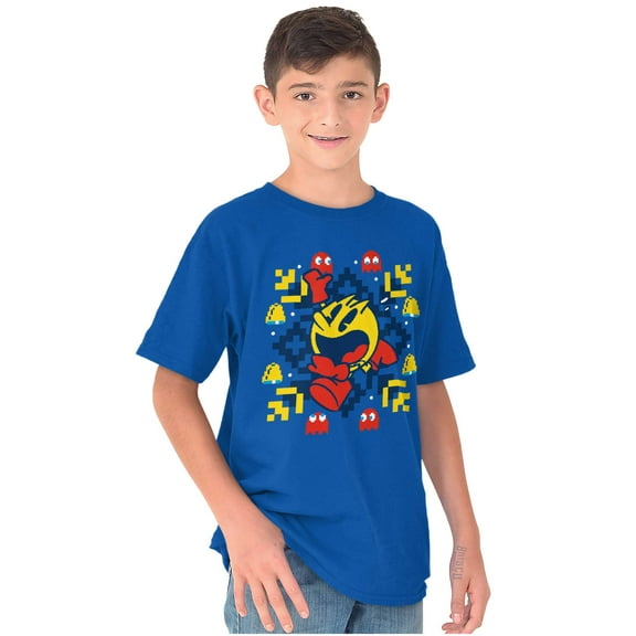 Ugly Christmas Pixel PACMAN Snowflake Crewneck T Shirts Boy Girl Teen Brisco Brands S