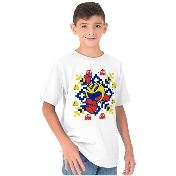 Ugly Christmas Pixel PACMAN Snowflake Crewneck T Shirts Boy Girl Teen Brisco Brands X