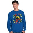 thumbnail image 1 of Ugly Christmas Pixel PACMAN Snowflake Long Sleeve TShirt Men Women Brisco Brands M, 1 of 6