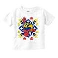 thumbnail image 1 of Ugly Christmas Pixel PACMAN Snowflake Toddler Boy Girl T Shirt Infant Toddler Brisco Brands 6M, 1 of 6