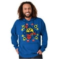 thumbnail image 1 of Ugly Christmas Pixel PACMAN Snowflake Unisex Plus Size Hoodie Brisco Brands 4X, 1 of 5