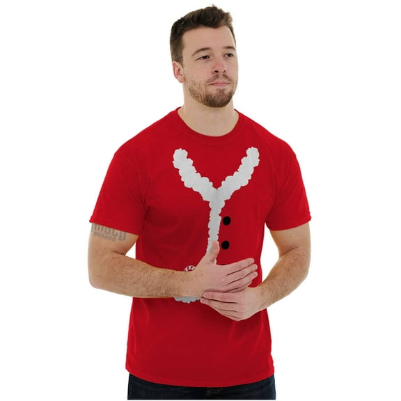 Ugly Christmas Santa Claus Costume Plus Size Crewneck Graphic Tee Shirt Brisco Brands 3X