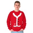 thumbnail image 1 of Ugly Christmas Santa Claus Costume Unisex Plus Fleece Graphic Sweatshirt Brisco Brands 2X, 1 of 5