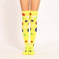thumbnail image 1 of Ugly Christmas Socks for Women Thigh-High Stockings Hosiery Ladies Cute Color Polka Dot Printed Over the Knee Thermal Warm Long Knitted Sock, 1 of 4