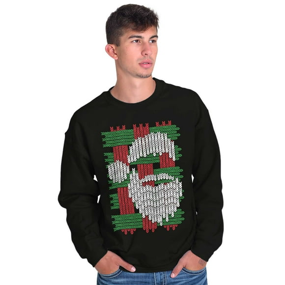 Ugly Christmas Stitch Santa Claus Unisex Plus Size Sweatshirt Brisco Brands 5X