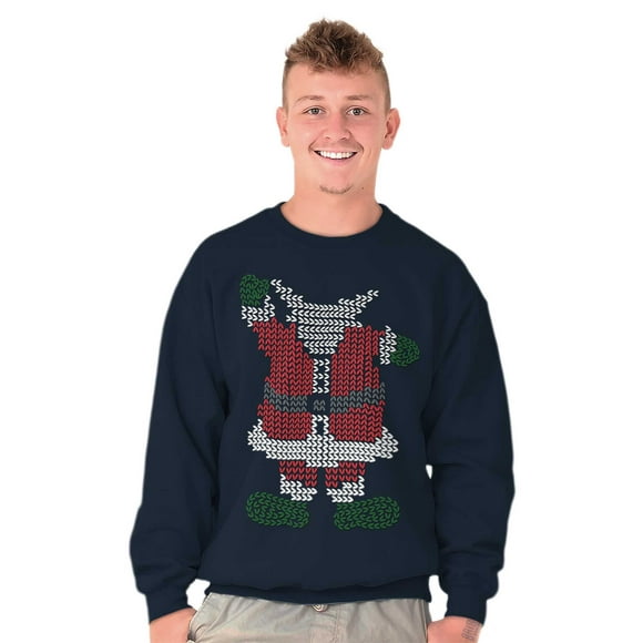 Ugly Christmas Stitch Santa Costume Sweatshirt for Men or Women Brisco Brands X