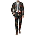 thumbnail image 1 of Ugly Christmas Suits for Men 2 Piece Funny One Button Xmas Ugly Tuxedo Jacket And Trousers Set Comfortable Slim Fit Winter Party Men's Suits, 1 of 7