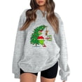 thumbnail image 1 of Ugly Christmas Sweat Shirt Women Christmas Tree Graphic 2025 Cute Xmas Holiday Long Sleeve Pullover Light Gray XXL, 1 of 5