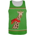thumbnail image 1 of Ugly Christmas Sweater Big Giraffe Scarf All Over Mens Tank Top Multi 3X-LG, 1 of 2