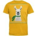 thumbnail image 1 of Ugly Christmas Sweater Big Llama Green Mens T Shirt, 1 of 1