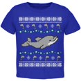 thumbnail image 1 of Ugly Christmas Sweater Dolphin Toddler T Shirt Royal 4T, 1 of 1