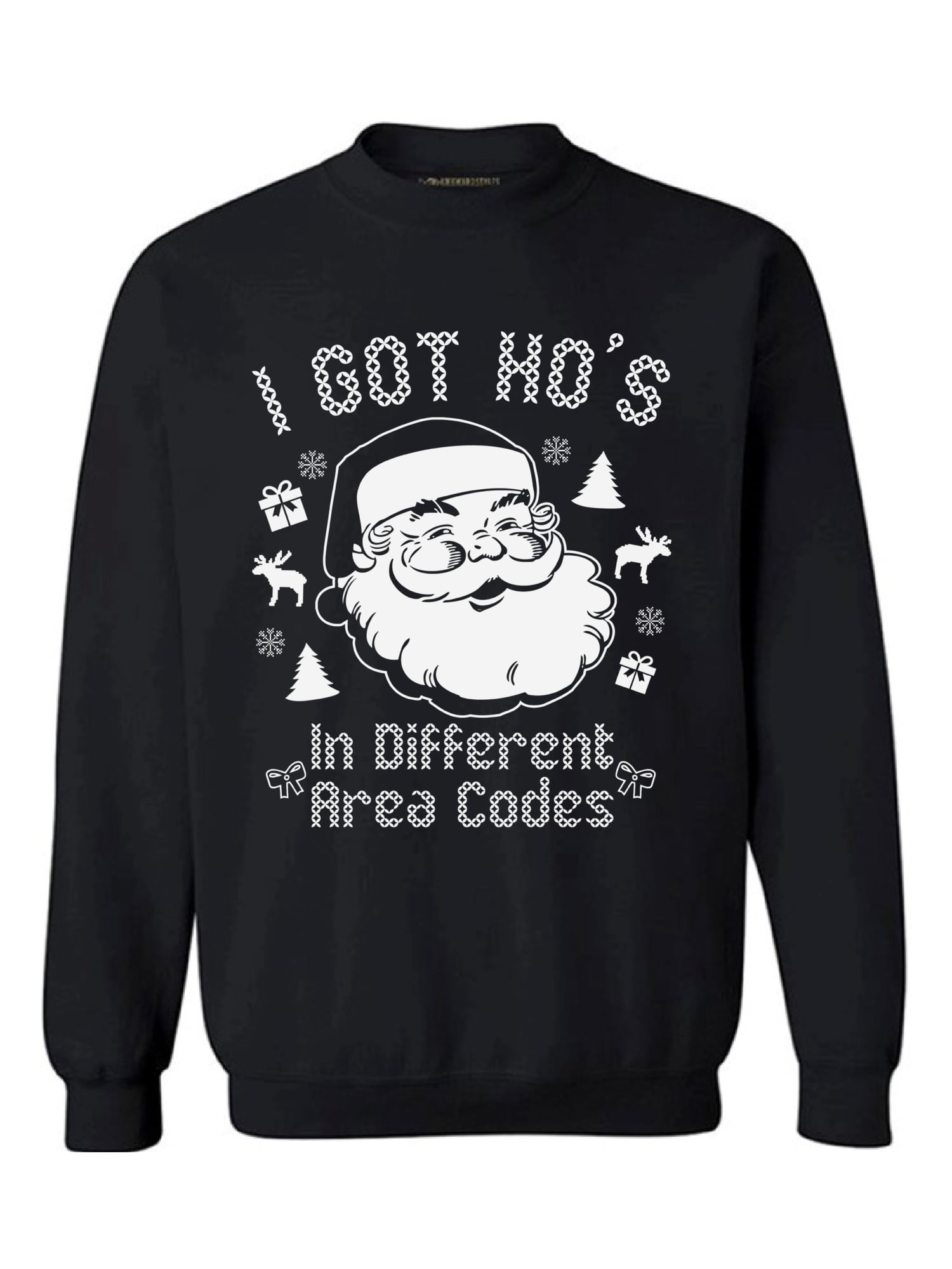 Ugly Christmas Sweater - Funny Santa Sweatshirt - Xmas Holiday