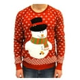 thumbnail image 1 of ugly christmas sweater funny snowman carrot men's sweater, 1 of 3