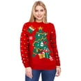thumbnail image 1 of Ugly Christmas Sweater, Knit Sweater Women Men Funny Christmas Tops, Holiday Pullover Sweater with Long Sleeves, 1 of 7