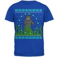 thumbnail image 1 of Ugly Christmas Sweater Manatee Floaty Potato Mens Soft T Shirt Royal X-LG, 1 of 1
