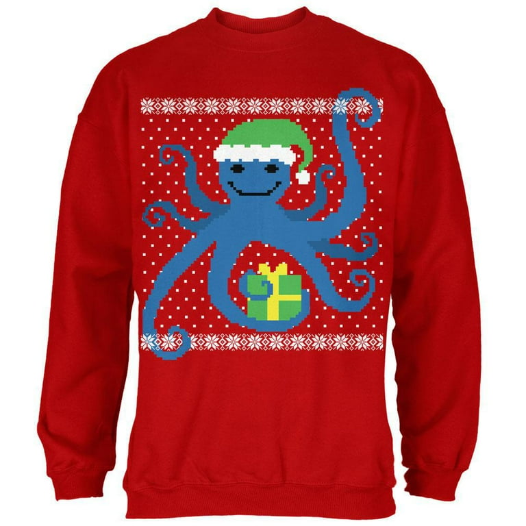 Octopus christmas sweater cheap