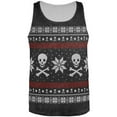 thumbnail image 1 of Ugly Christmas Sweater Pirate Skull and Crossbones All Over Mens Tank Top Multi LG, 1 of 2