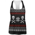 thumbnail image 1 of Ugly Christmas Sweater Pirate Skull and Crossbones All Over Womens Work Out Tank Top Multi MD, 1 of 2