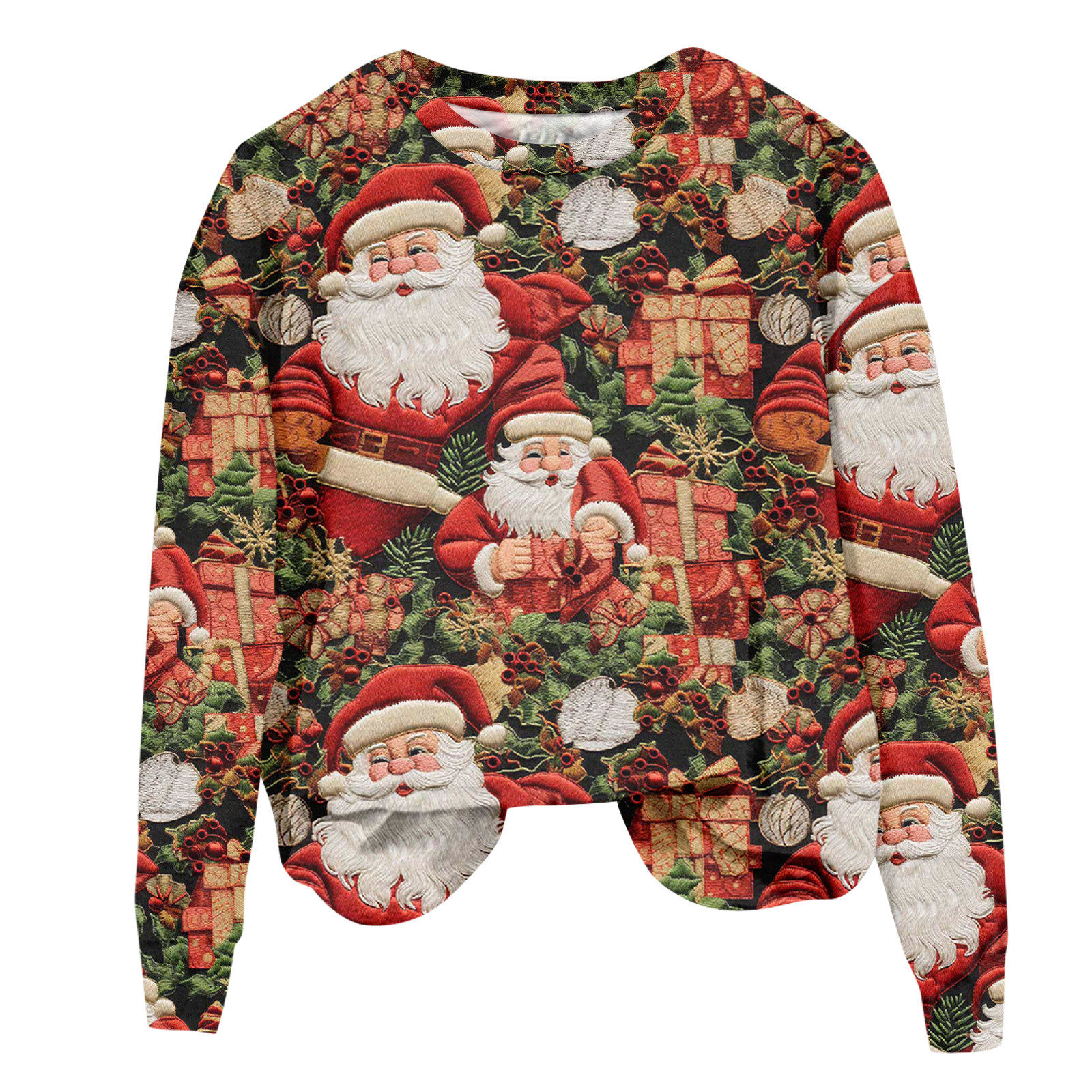 Ugly Christmas Sweater Plus Size Ugly Christmas Sweater Pink Santa 3D