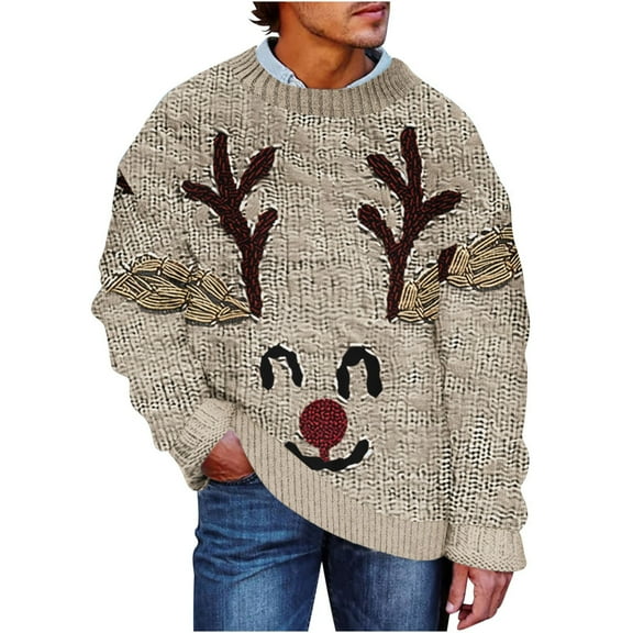 Ugly Christmas Sweater Soft Lightweight Warm Pullover Holiday Chunky Christmas Sweaters Tops Vintage Stylish