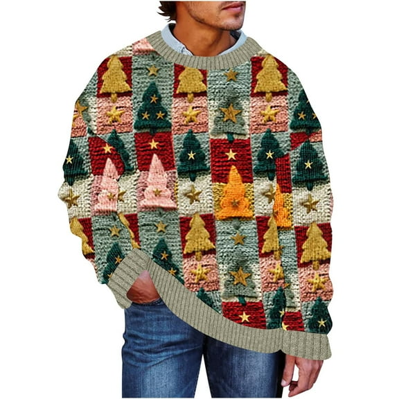 Ugly Christmas Sweater Soft Lightweight Warm Pullover Holiday Chunky Christmas Sweaters Tops Vintage Stylish