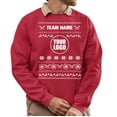 thumbnail image 1 of Ugly Christmas Sweater, Xmas Holiday Mens Womens, Funny Santa Sweatshirt, Custom Baseball Team Ugly Christmas Sweater, 1 of 5
