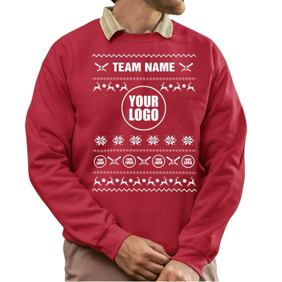 Ugly Christmas Sweater, Xmas Holiday Mens Womens, Funny Santa Sweatshirt, Custom Baseball Team Ugly Christmas Sweater