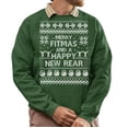 thumbnail image 1 of Ugly Christmas Sweater, Xmas Holiday Mens Womens, Funny Santa Sweatshirt, Merry Fitmess Happy New Year Christmas Sweater, 1 of 5