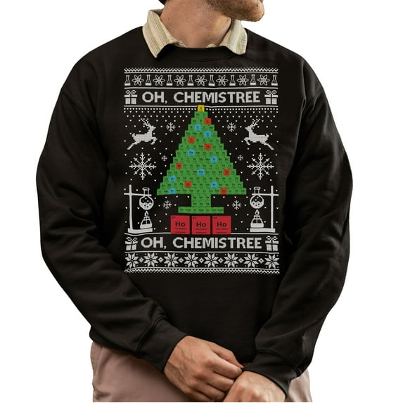 Ugly Christmas Sweater, Xmas Holiday Mens Womens, Funny Santa Sweatshirt, Tree Dachshund Ugly Christmas Sweatshirt Womens Mens
