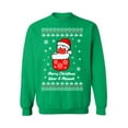 thumbnail image 1 of Christmas Sweater Xmas Kitty Meow Santa Sweatshirt, 1 of 5
