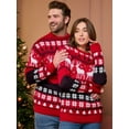 thumbnail image 1 of Ugly Christmas Sweater for Couples Y2k Sweaters Xmas Round Neck Knitted Long Sleeve Pullover Sweater, 1 of 6