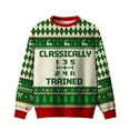 thumbnail image 1 of Ugly Christmas Sweater for Women 2025 - CLASSICALLY TRAINED Xmas Fuzzy Fleece Sweatshirt - Funny Gifts for Christmas, 1 of 4