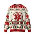 thumbnail image 1 of Christmas Sweater for Women 2025 - DO NOT PCT Xmas Fuzzy Sweatshirt - Funny Gifts for Christmas, 1 of 4