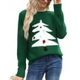 thumbnail image 1 of Ugly Christmas Sweater for Women Crew Neck Long Sleeve Cable Knit Pullover Sweater Cute Alsol Lamesa, 1 of 6